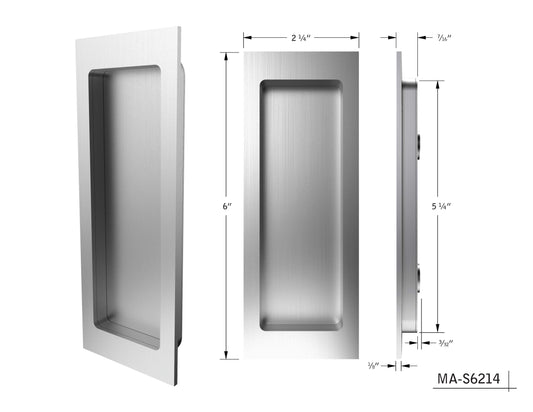 Magnetic Squared Flush Pull - Passage Set