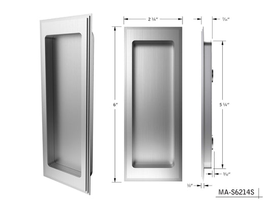 Magnetic Squared Stepped Flush Pull - TRIM ONLY