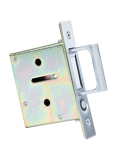 Magnetic Round Flush Pull Pocket Door Hardware - Passage Set